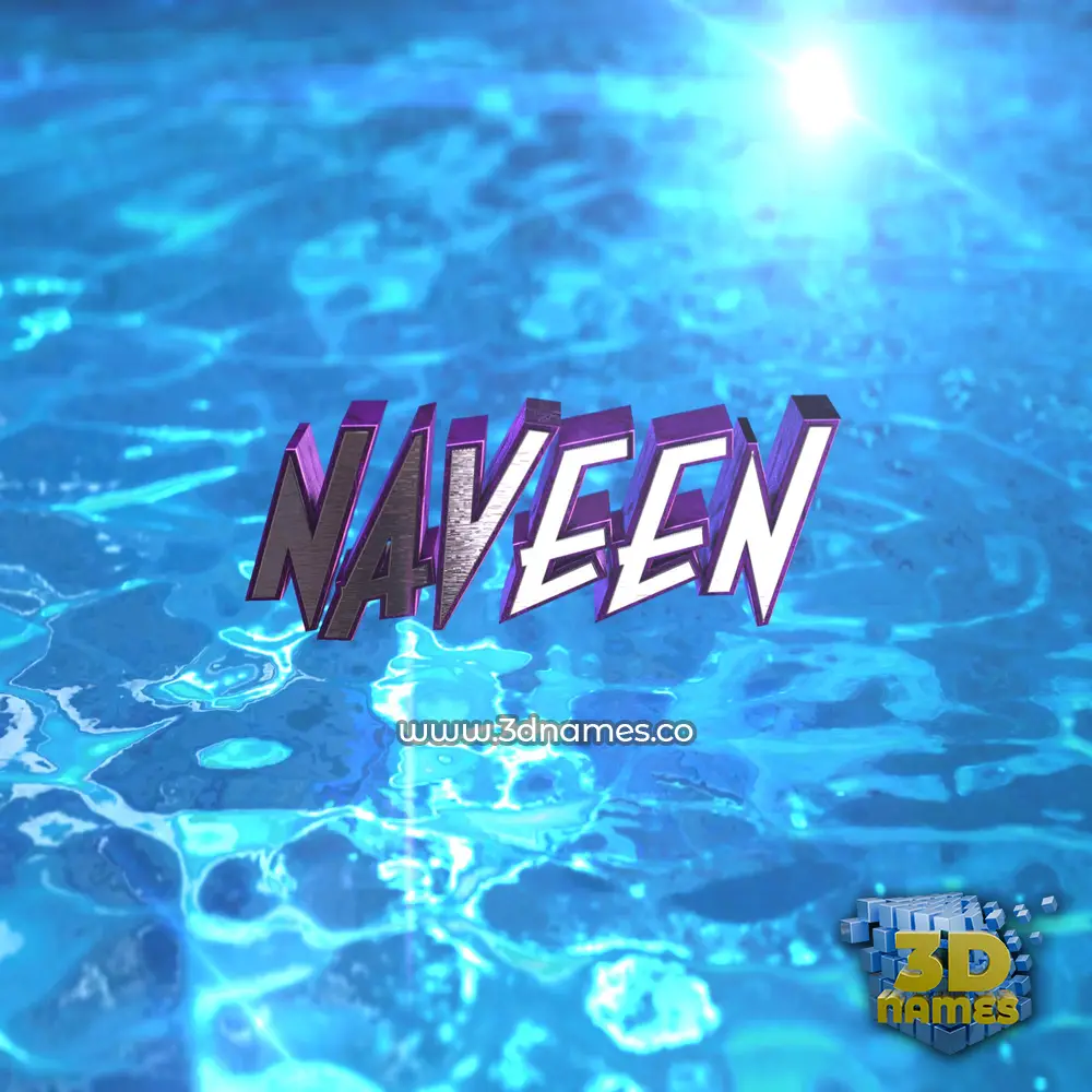 naveen in Water 2015 style - 3D name wallpaper
