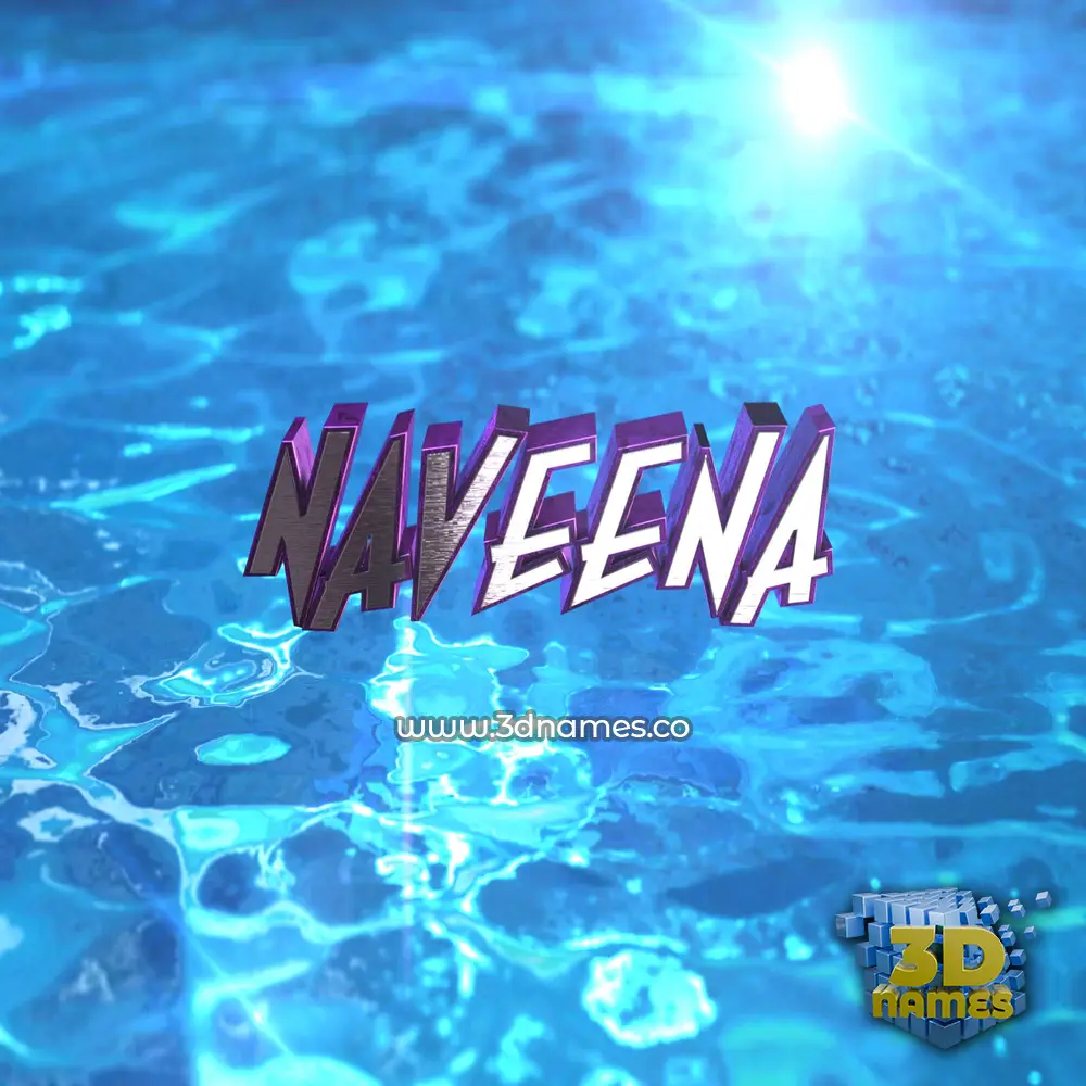 naveena in Water 2015 style - 3D name wallpaper