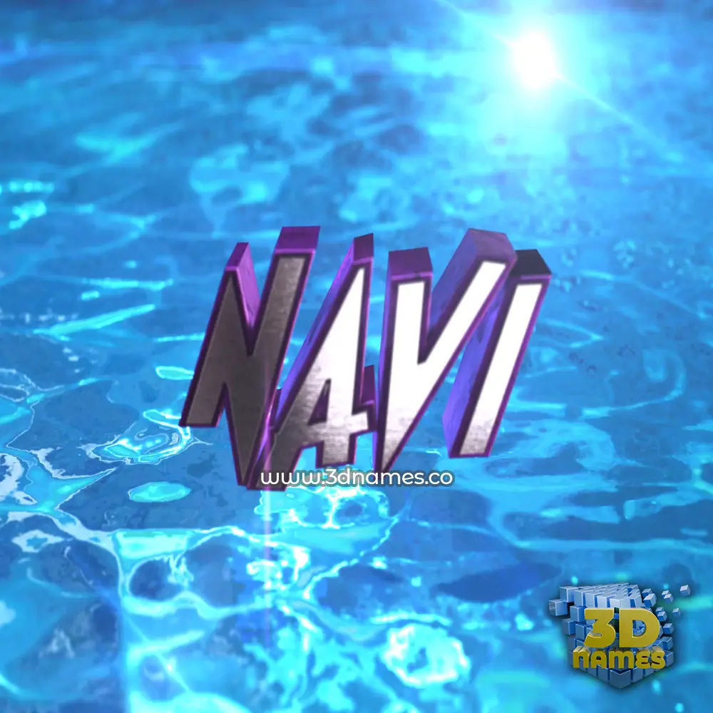 navi in Water 2015 style - 3D name wallpaper