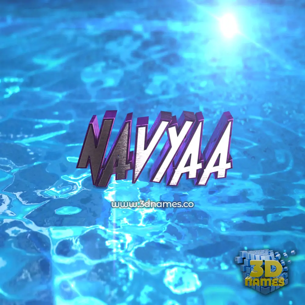 navyaa in Water 2015 style - 3D name wallpaper