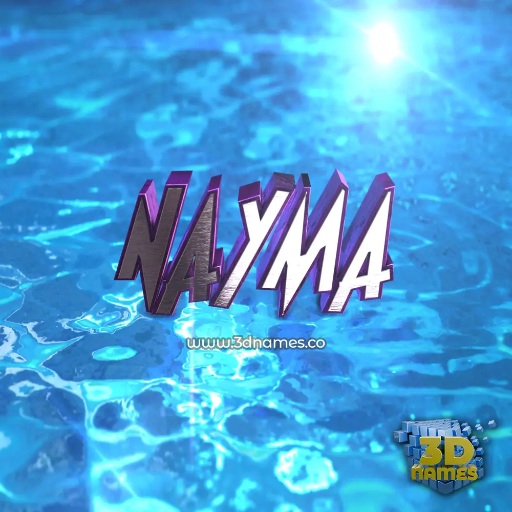 nayma in Water 2015 style - 3D name wallpaper