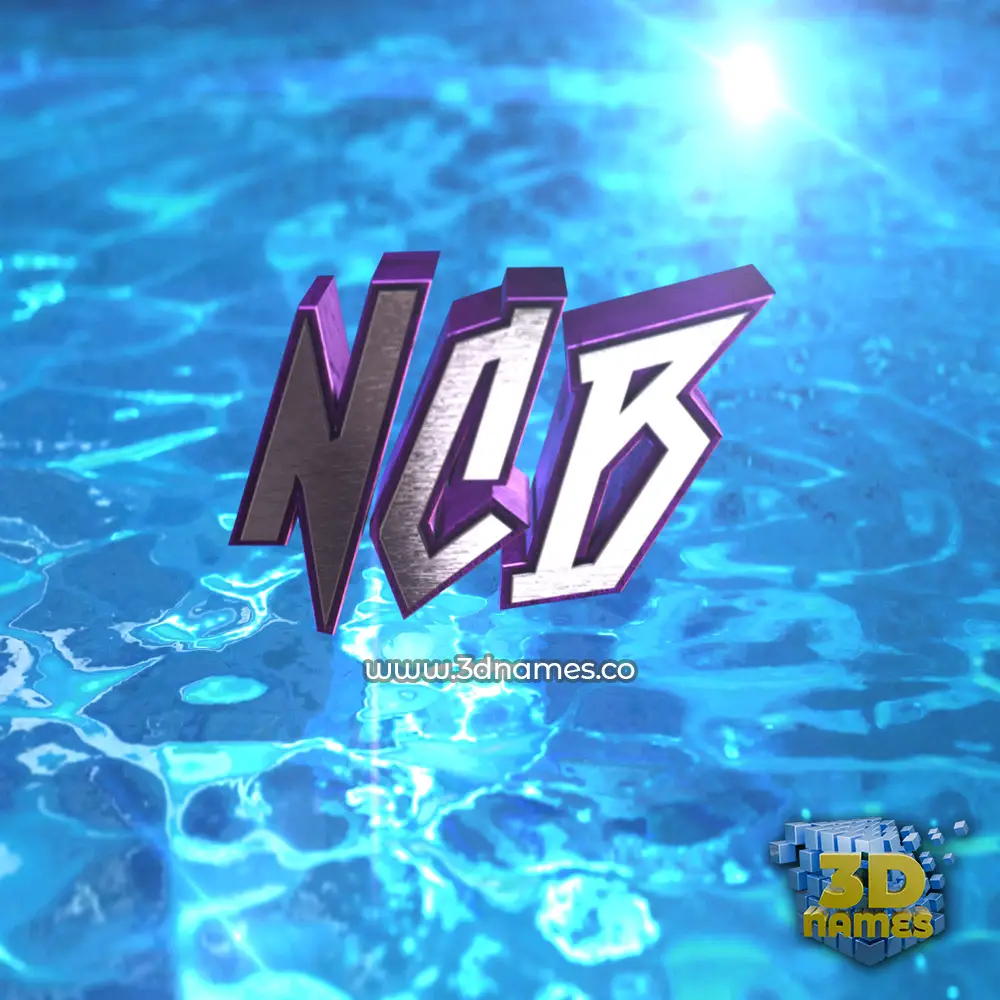 ncb in Water 2015 style - 3D name wallpaper