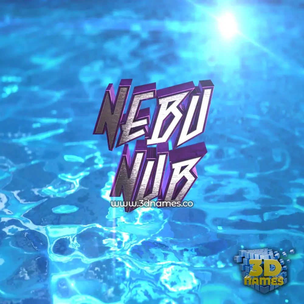 nebu nub in Water 2015 style - 3D name wallpaper