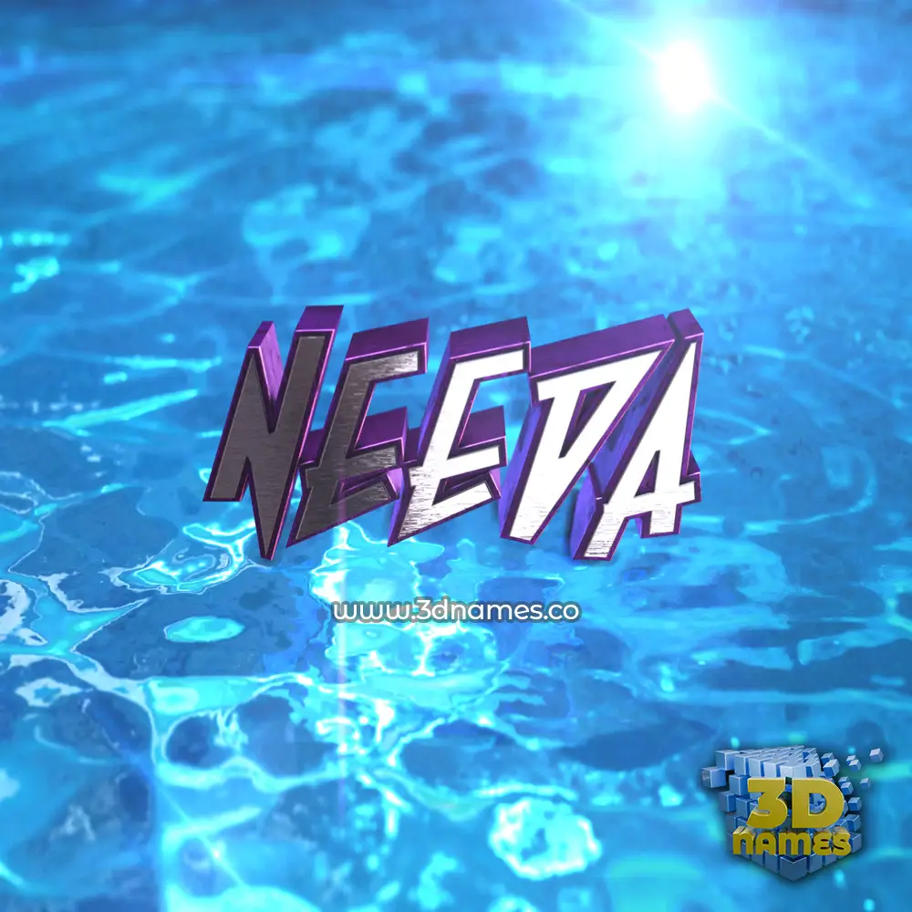 needa in Water 2015 style - 3D name wallpaper