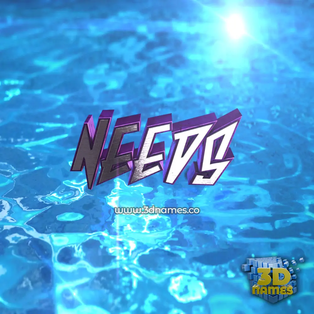 needs in Water 2015 style - 3D name wallpaper