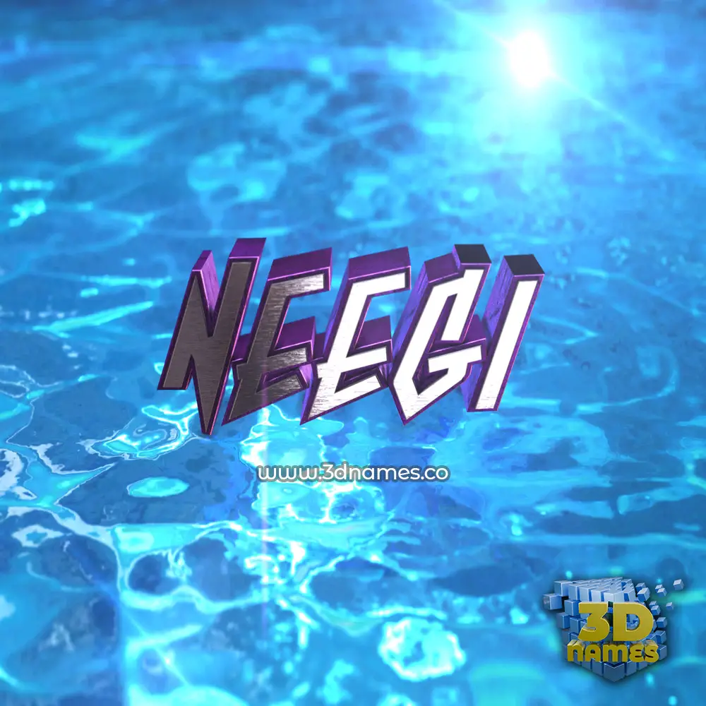 neegi in Water 2015 style - 3D name wallpaper