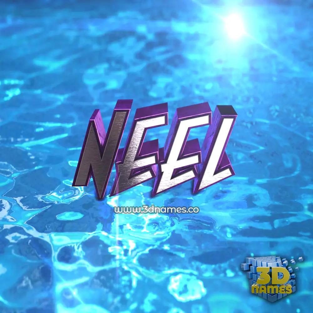 neel in Water 2015 style - 3D name wallpaper