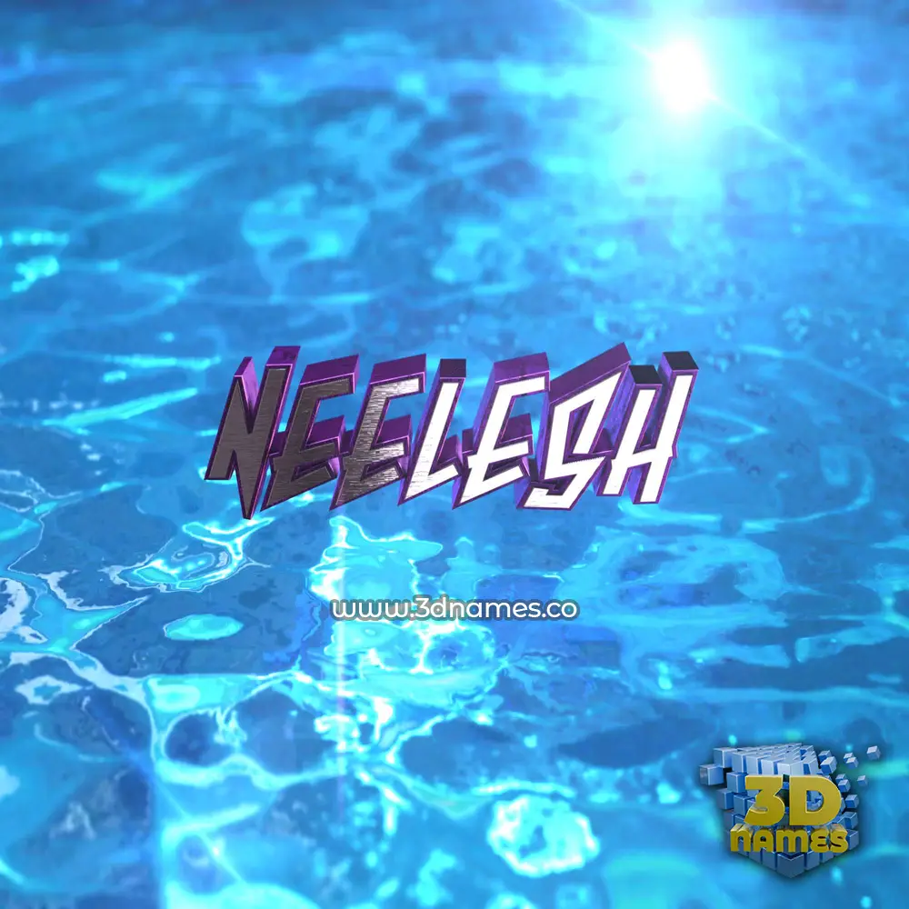 neelesh in Water 2015 style - 3D name wallpaper
