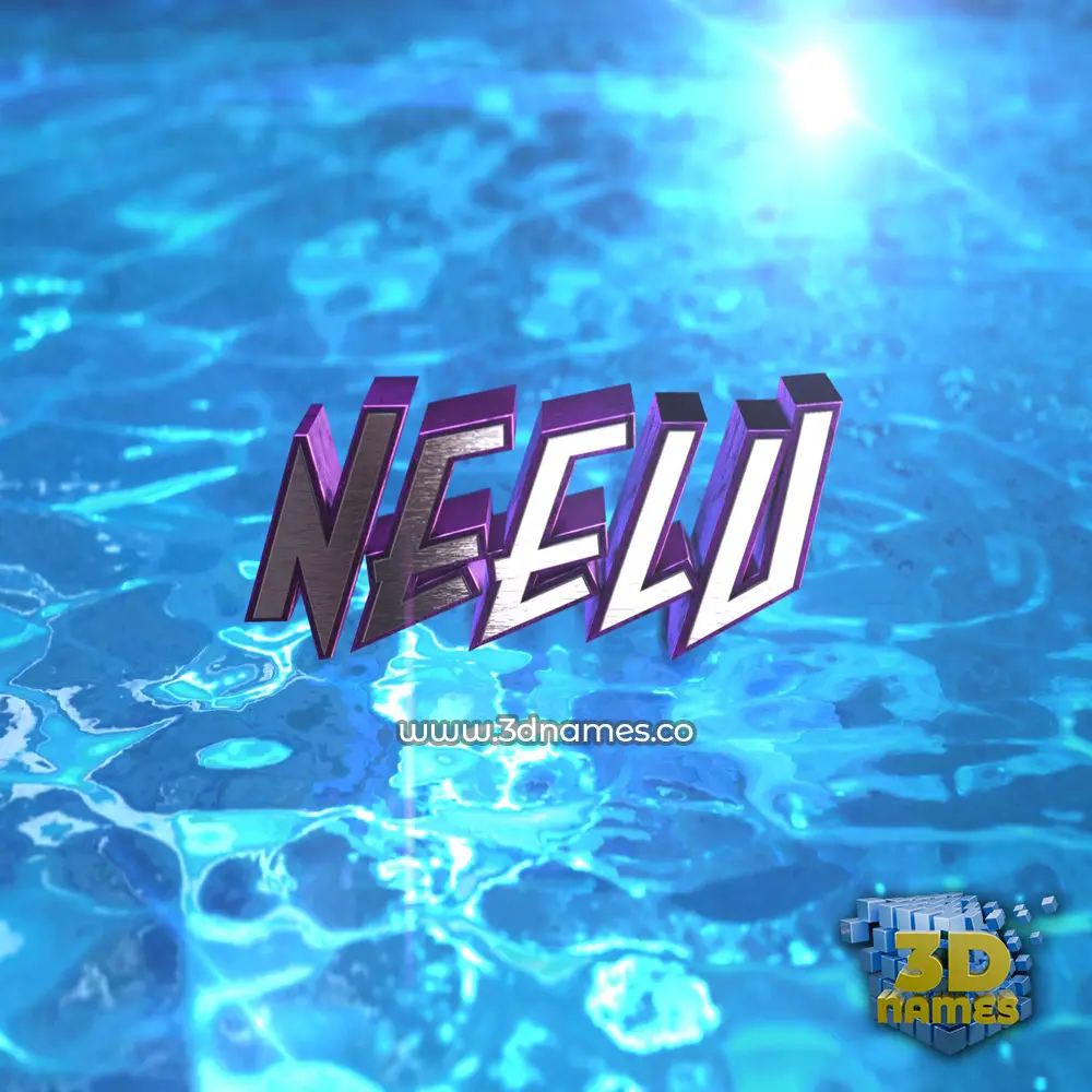neelu in Water 2015 style - 3D name wallpaper