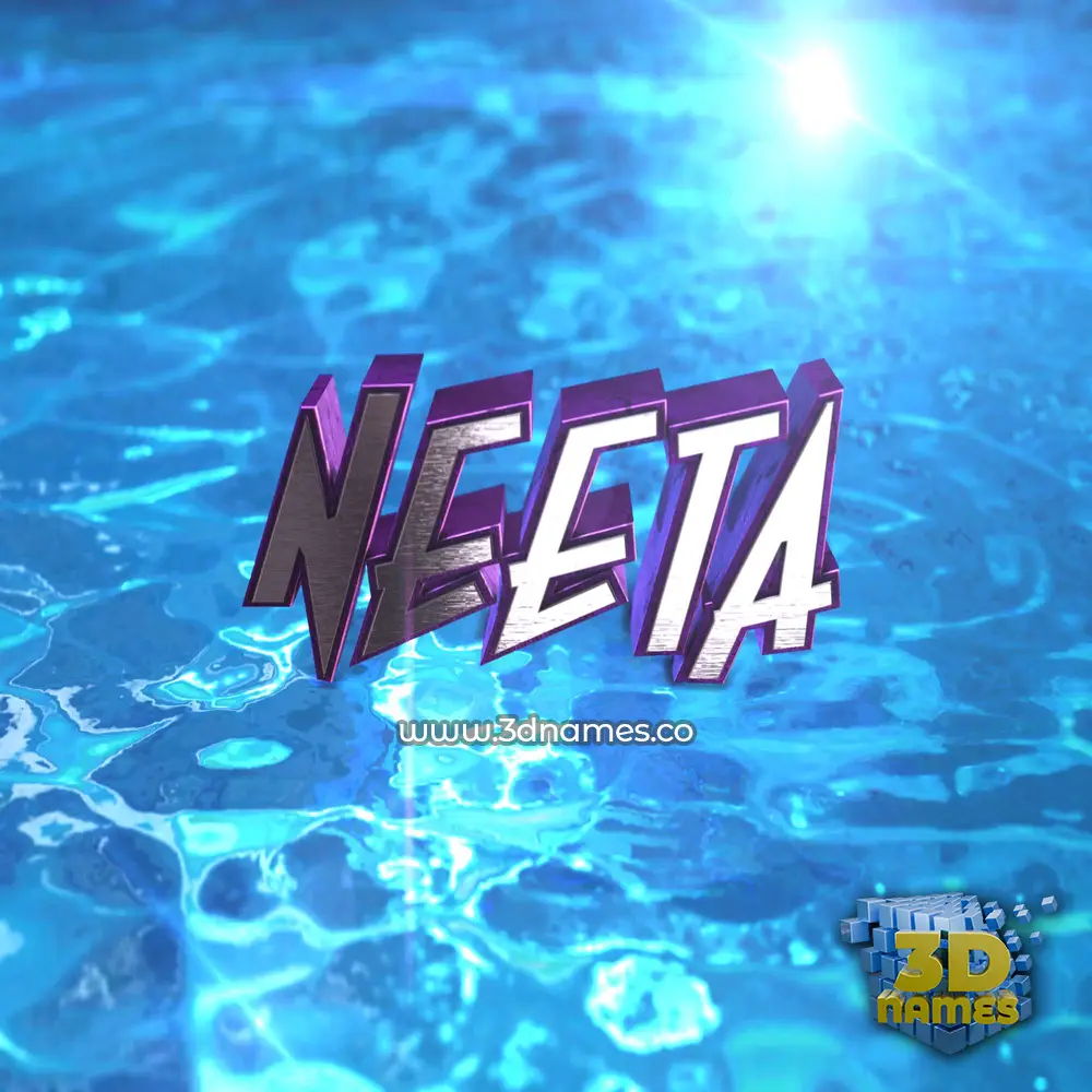 neeta in Water 2015 style - 3D name wallpaper