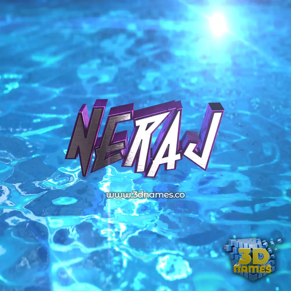 neraj in Water 2015 style - 3D name wallpaper