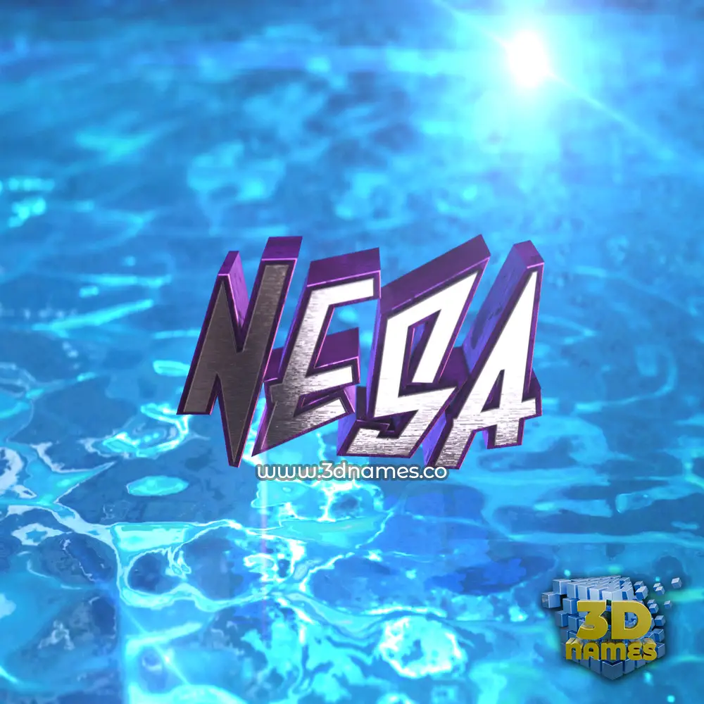 nesa in Water 2015 style - 3D name wallpaper