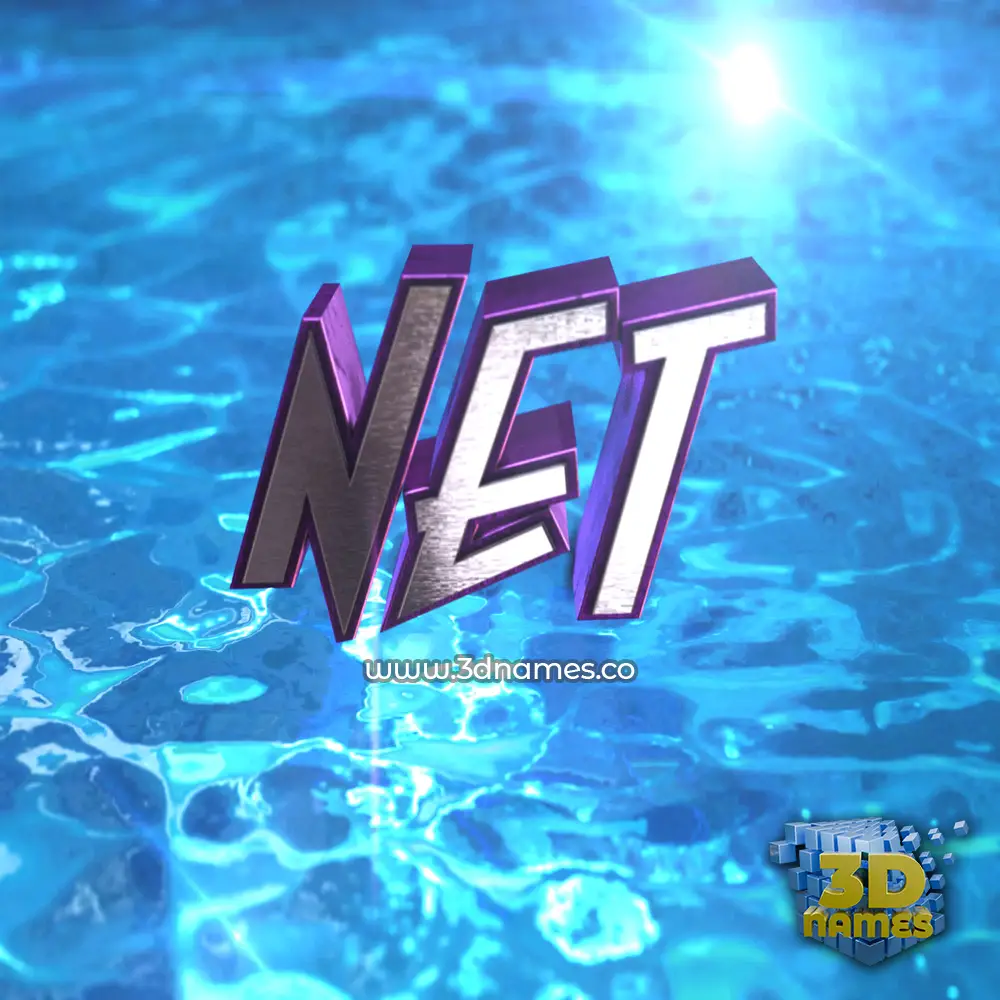 net in Water 2015 style - 3D name wallpaper