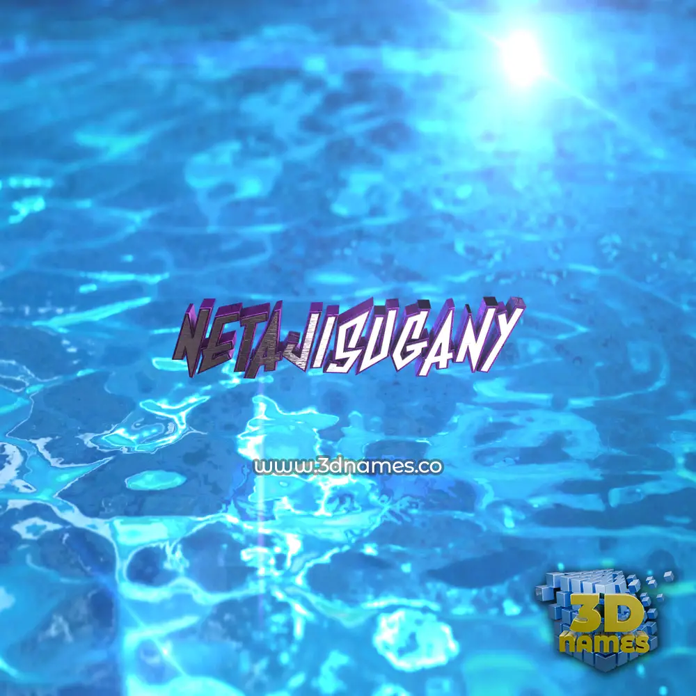 netajisugany in Water 2015 style - 3D name wallpaper