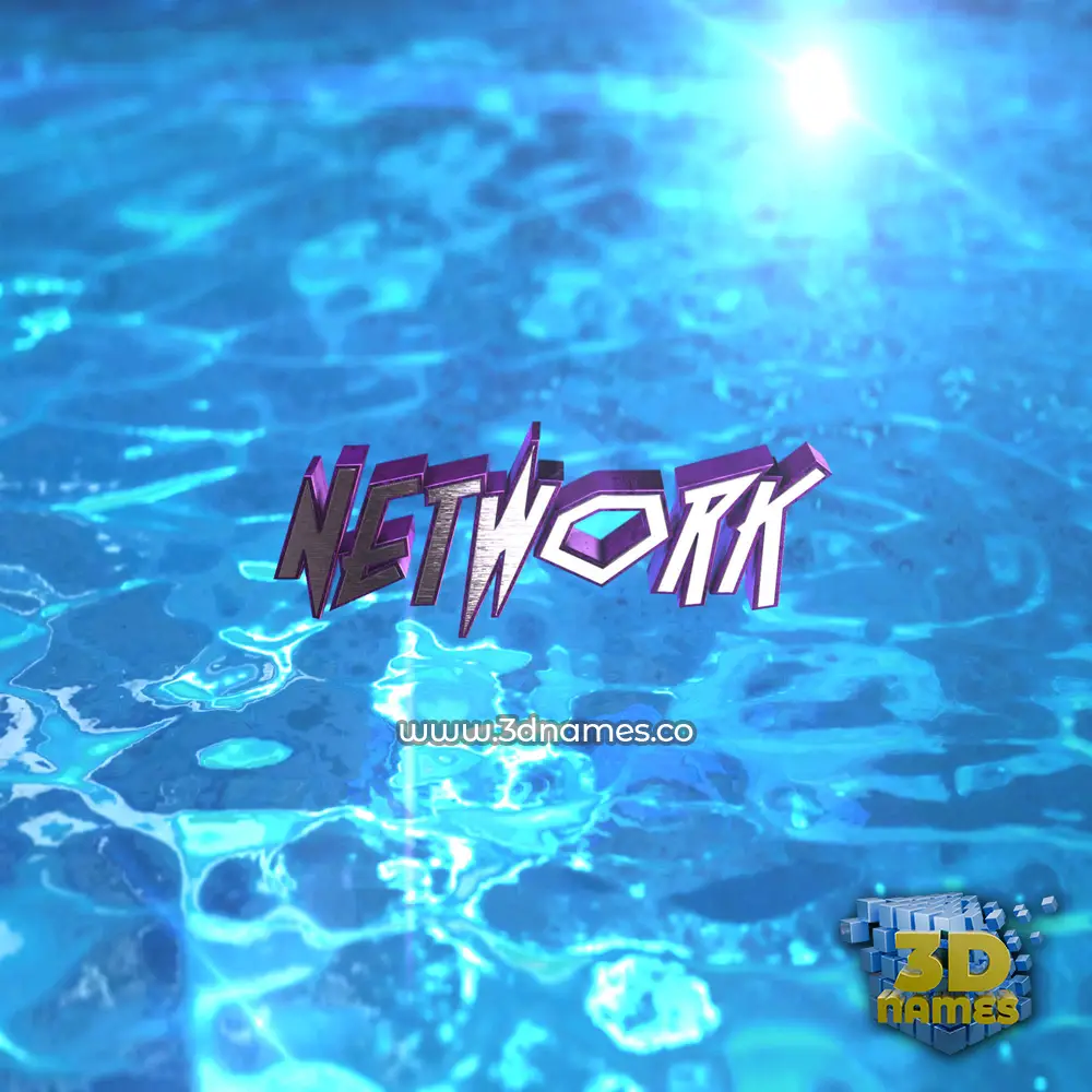 network in Water 2015 style - 3D name wallpaper