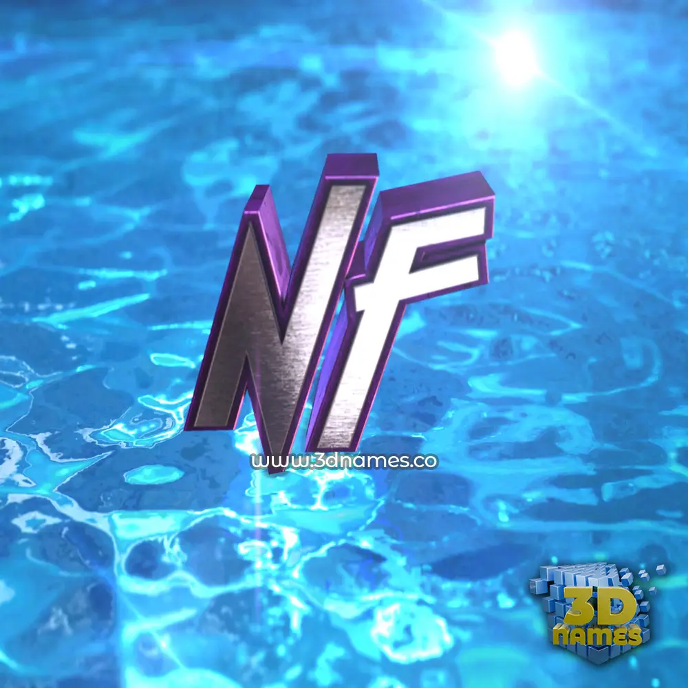 nf in Water 2015 style - 3D name wallpaper