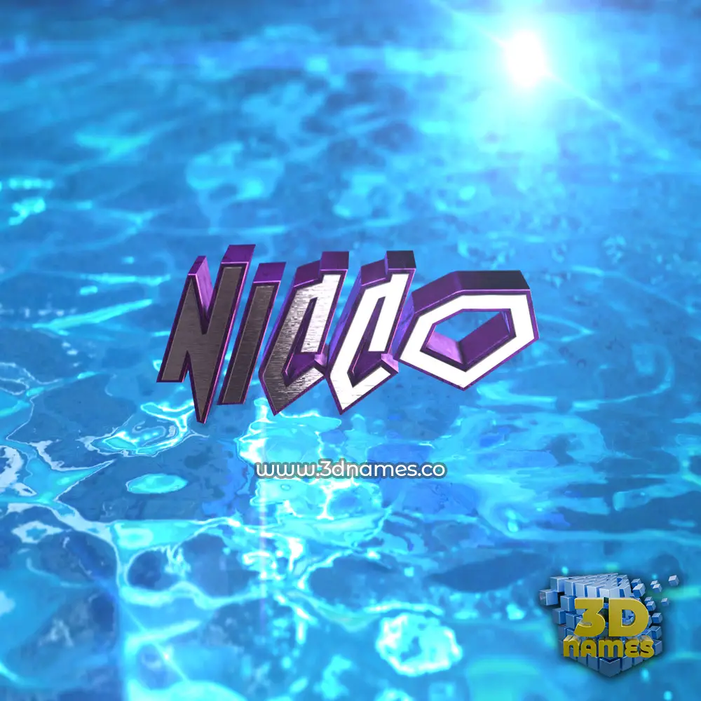 nicco in Water 2015 style - 3D name wallpaper