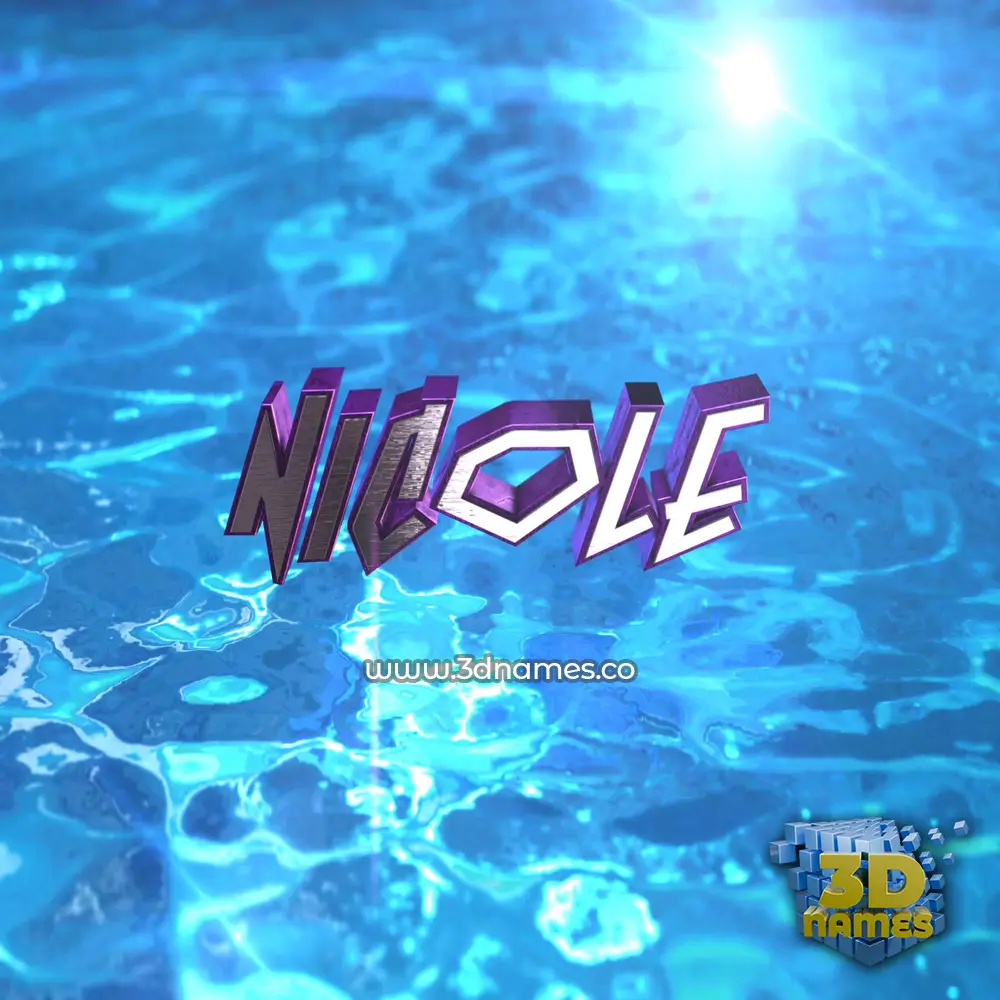 nicole in Water 2015 style - 3D name wallpaper