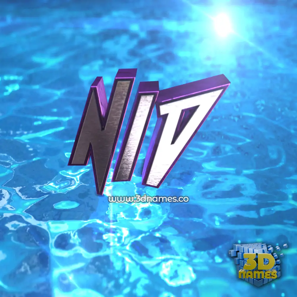 nid in Water 2015 style - 3D name wallpaper