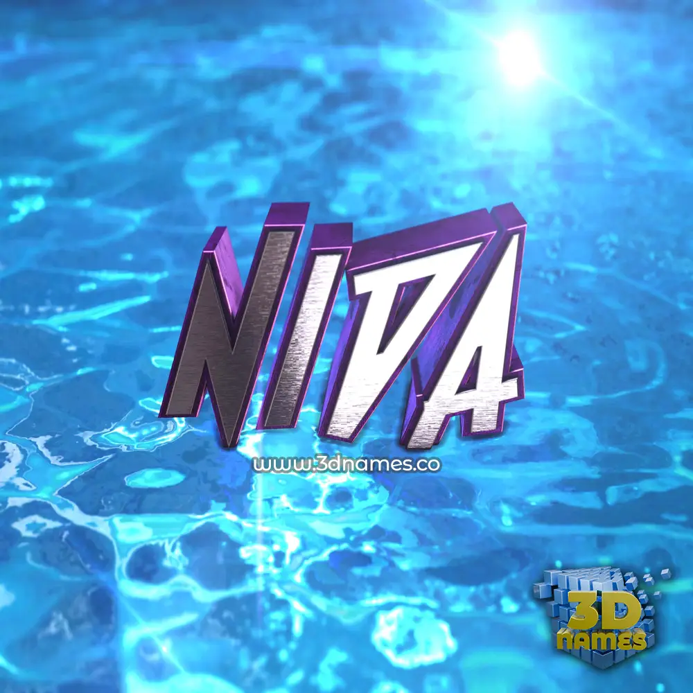 nida in Water 2015 style - 3D name wallpaper