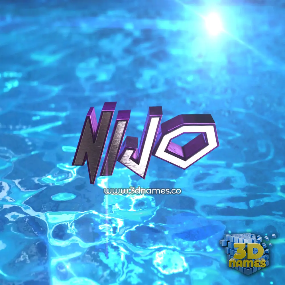 nijo in Water 2015 style - 3D name wallpaper