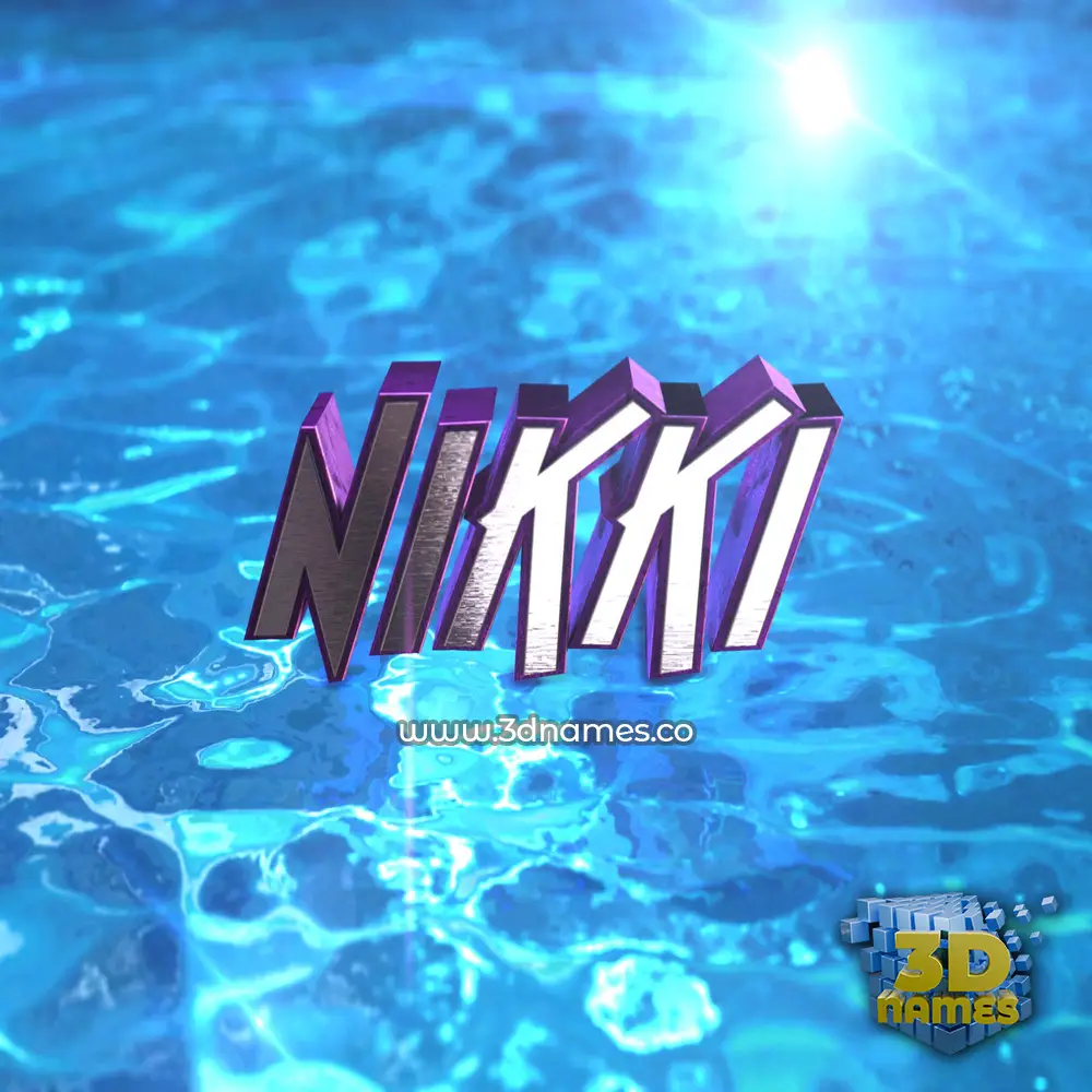 nikki in Water 2015 style - 3D name wallpaper