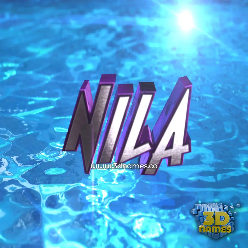 nila in Water 2015 style - 3D name wallpaper