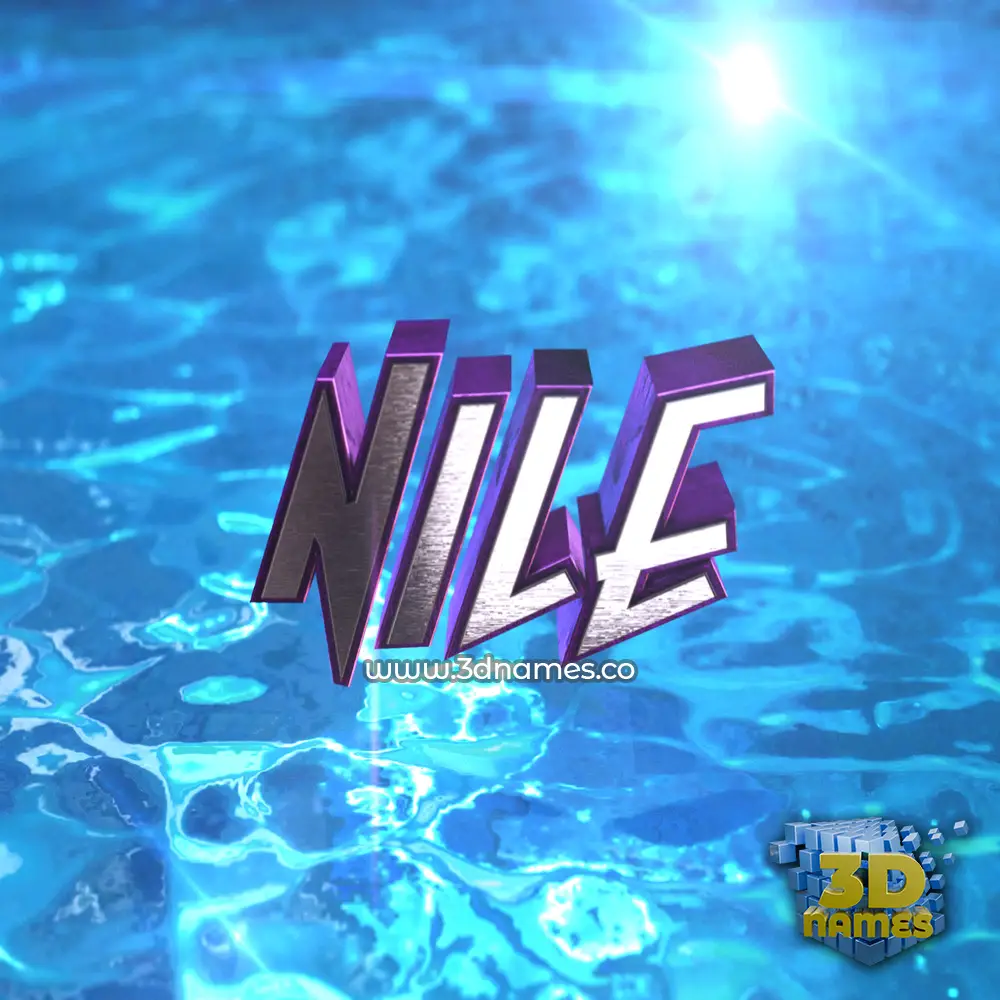 nile in Water 2015 style - 3D name wallpaper