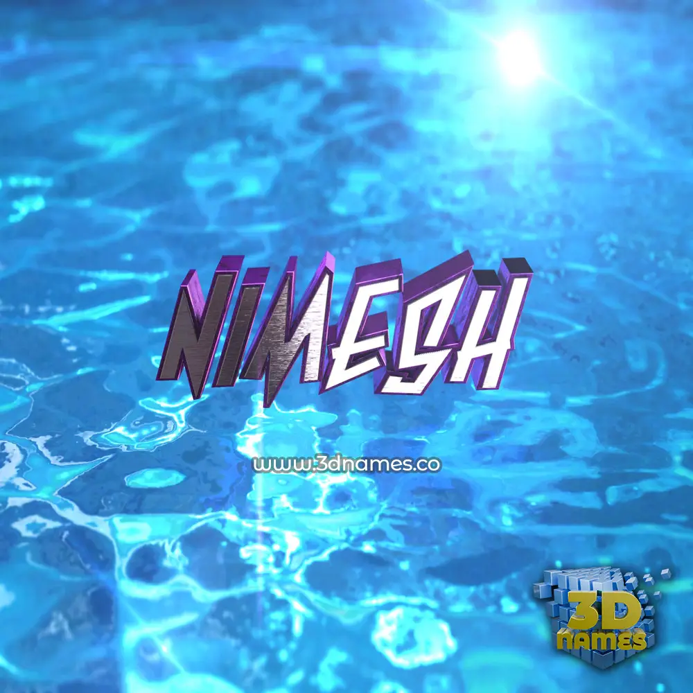 nimesh in Water 2015 style - 3D name wallpaper