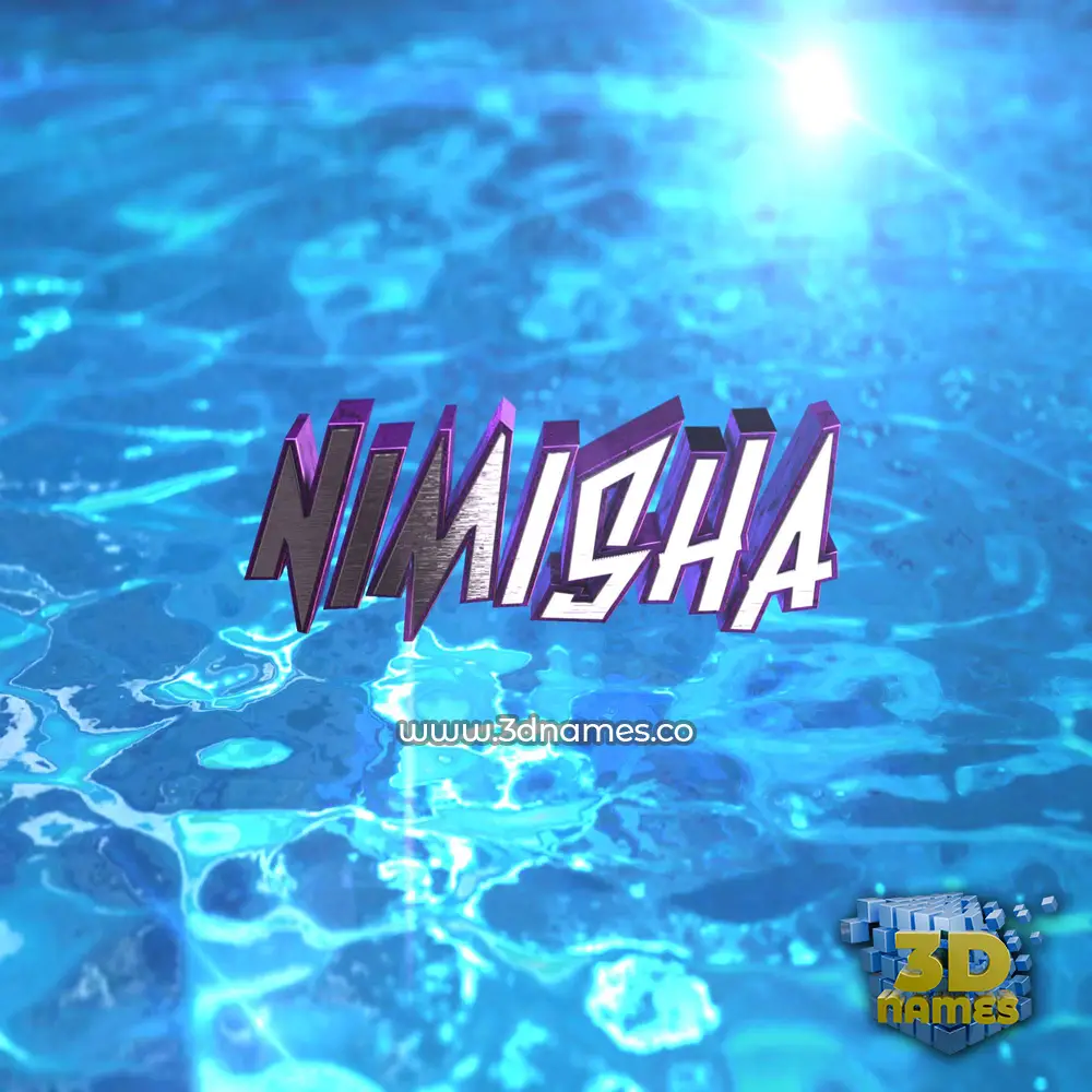 nimisha in Water 2015 style - 3D name wallpaper