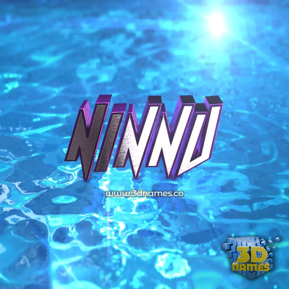 ninnu in Water 2015 style - 3D name wallpaper