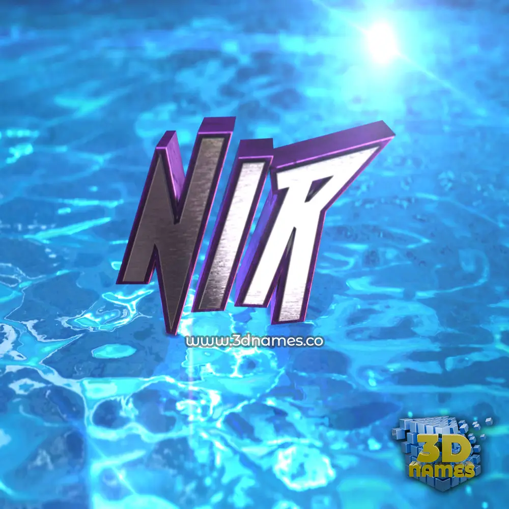 nir in Water 2015 style - 3D name wallpaper