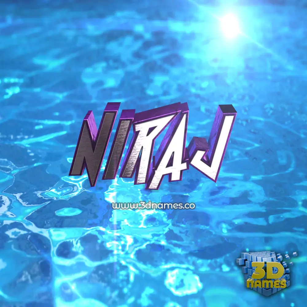 niraj in Water 2015 style - 3D name wallpaper