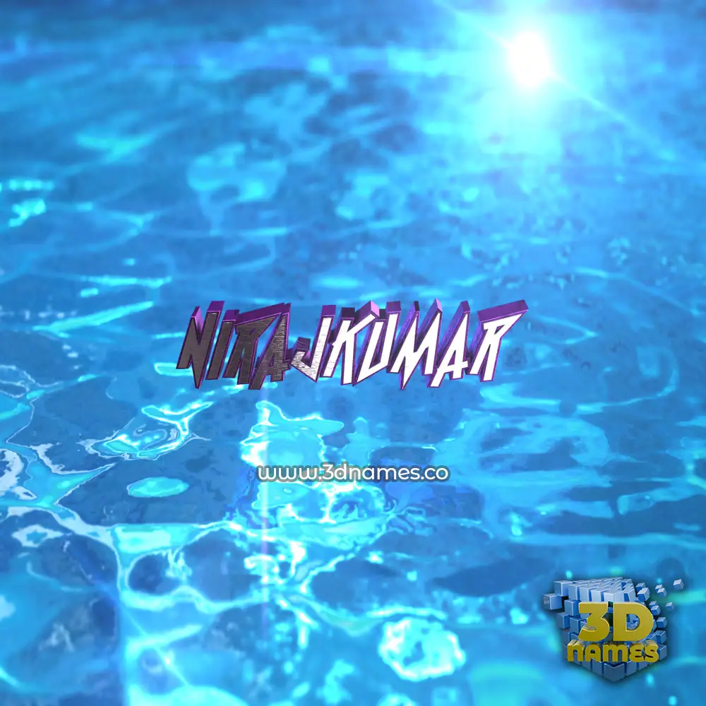 nirajkumar in Water 2015 style - 3D name wallpaper