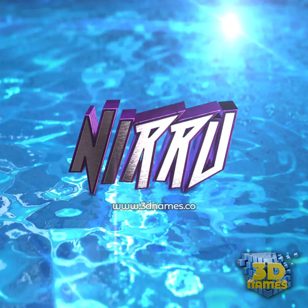 nirru in Water 2015 style - 3D name wallpaper