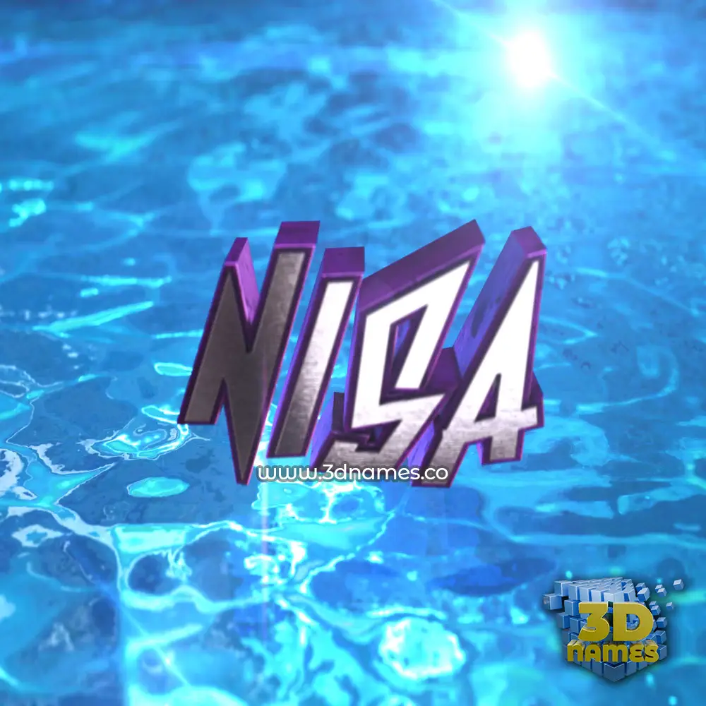 nisa in Water 2015 style - 3D name wallpaper