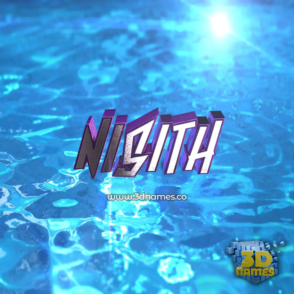nisith in Water 2015 style - 3D name wallpaper