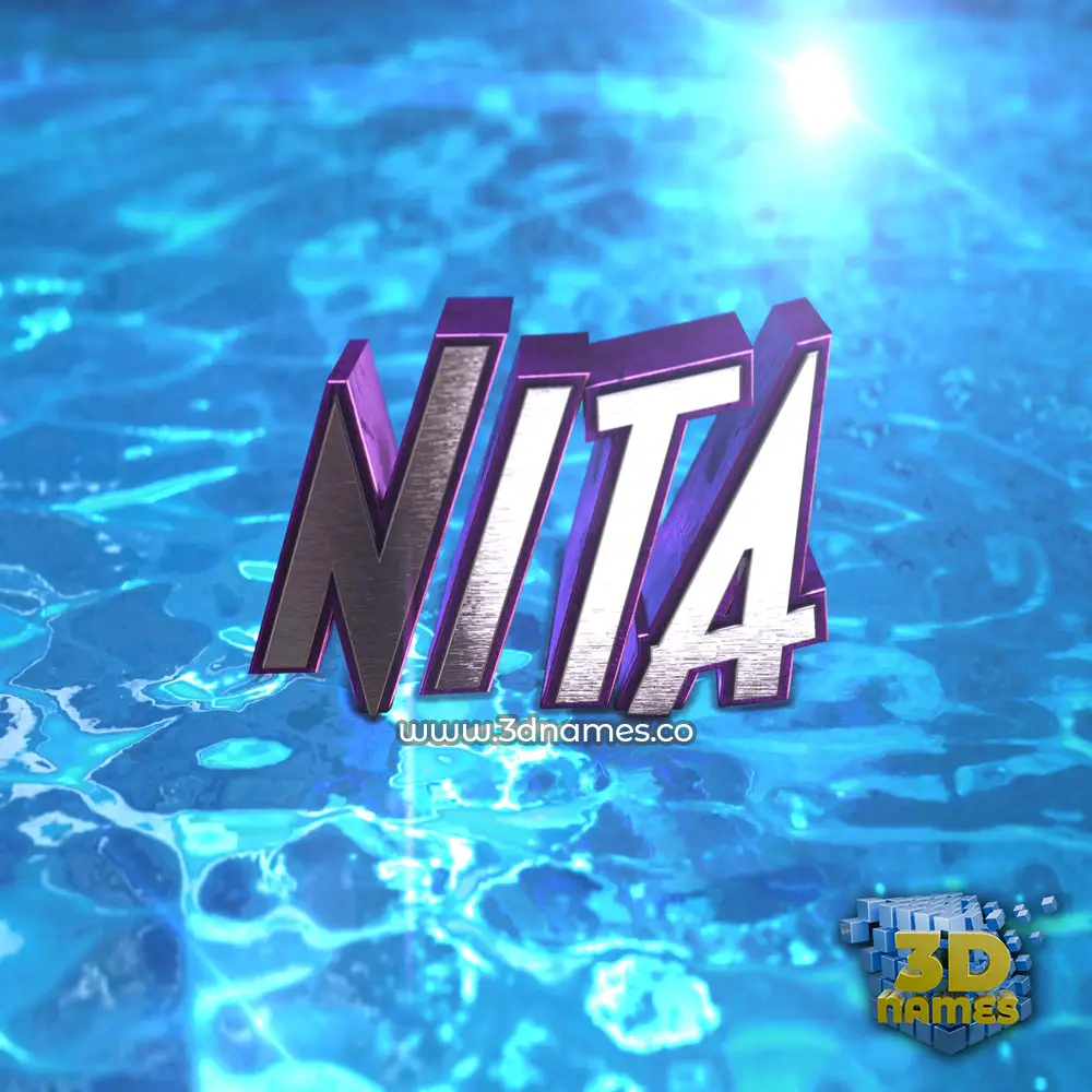 nita in Water 2015 style - 3D name wallpaper