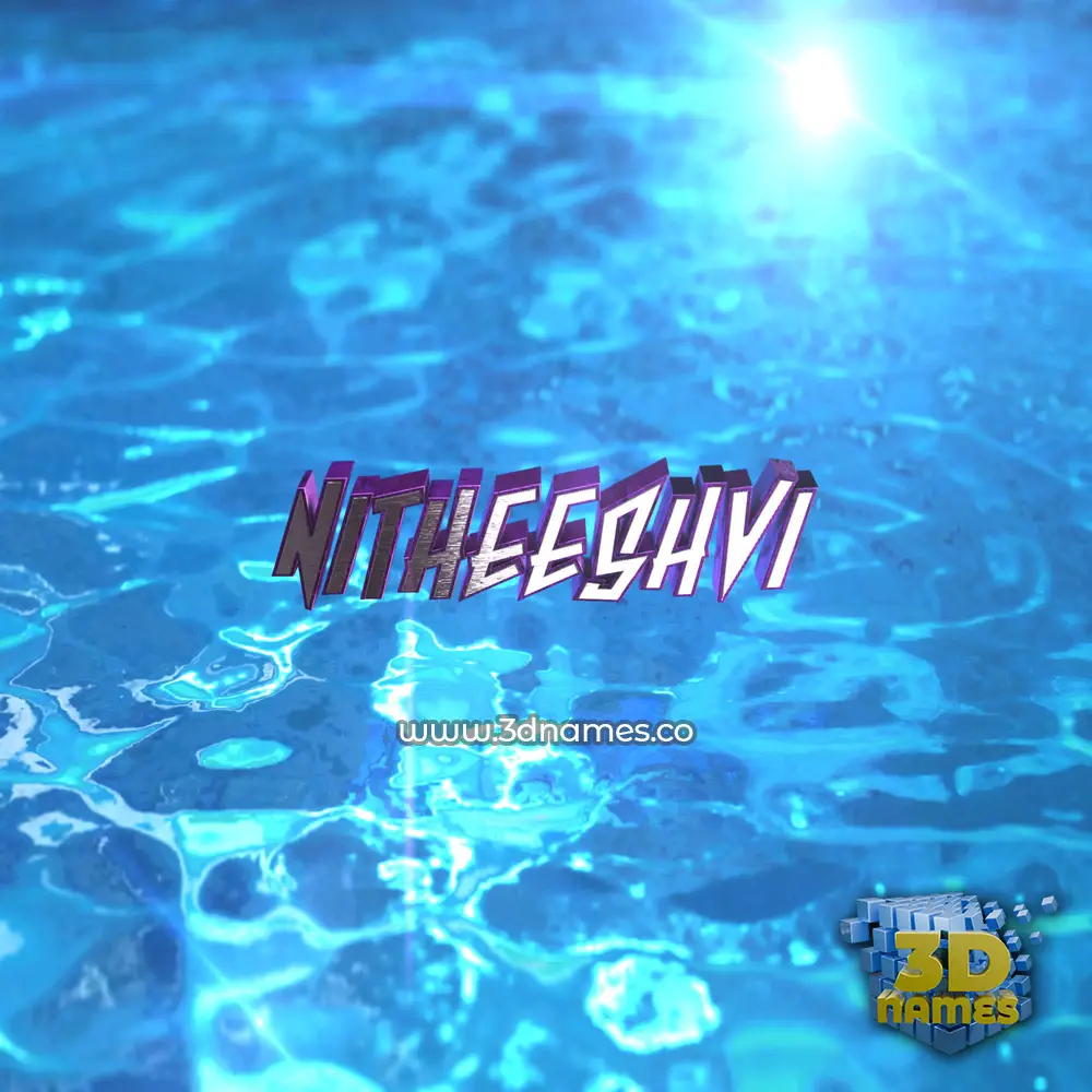 nitheeshvi in Water 2015 style - 3D name wallpaper