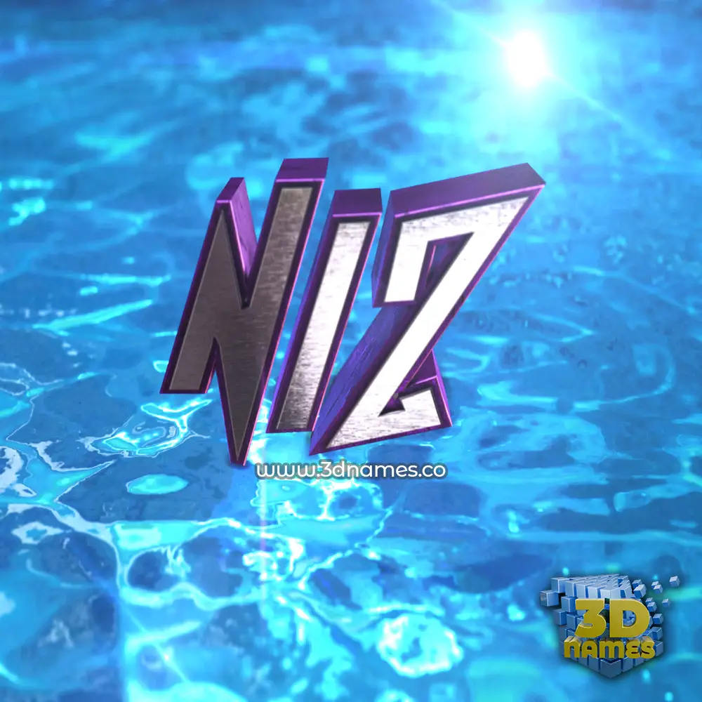 niz in Water 2015 style - 3D name wallpaper