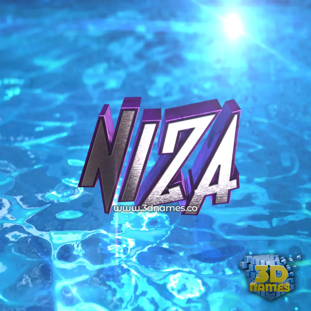 niza in Water 2015 style - 3D name wallpaper
