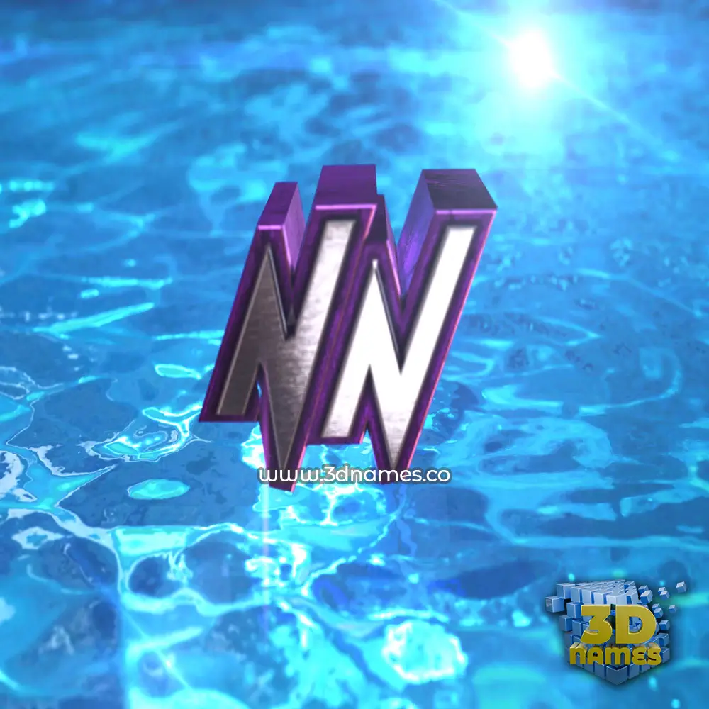nn in Water 2015 style - 3D name wallpaper