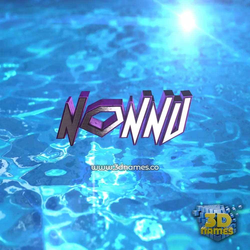nonnu in Water 2015 style - 3D name wallpaper