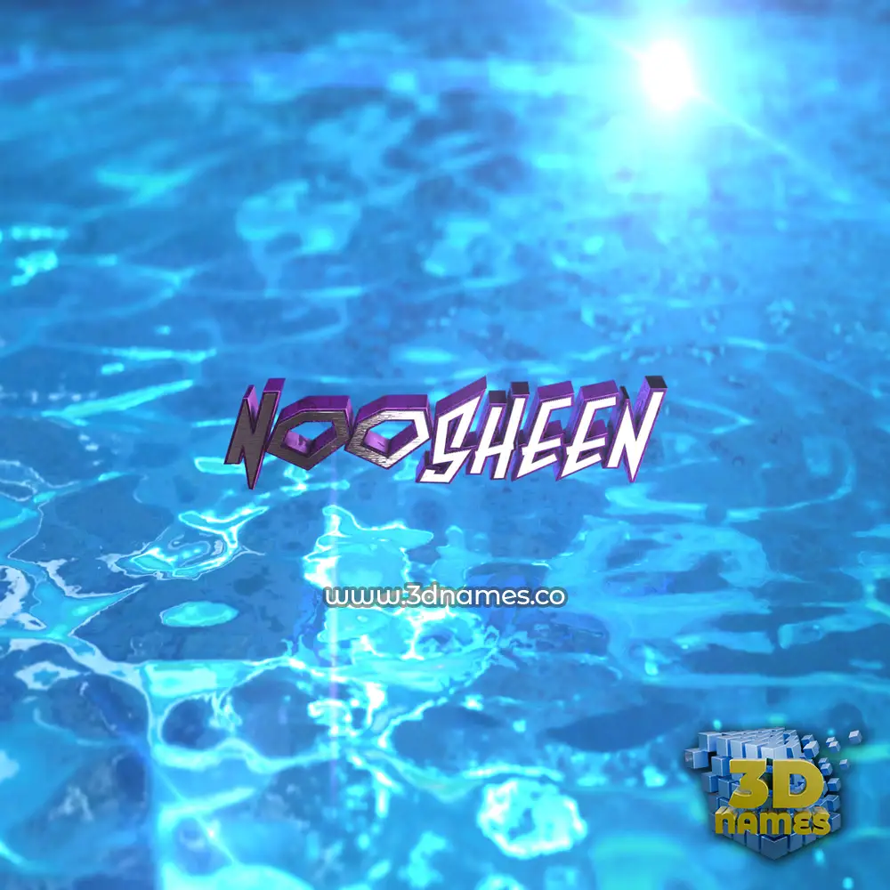 noosheen in Water 2015 style - 3D name wallpaper