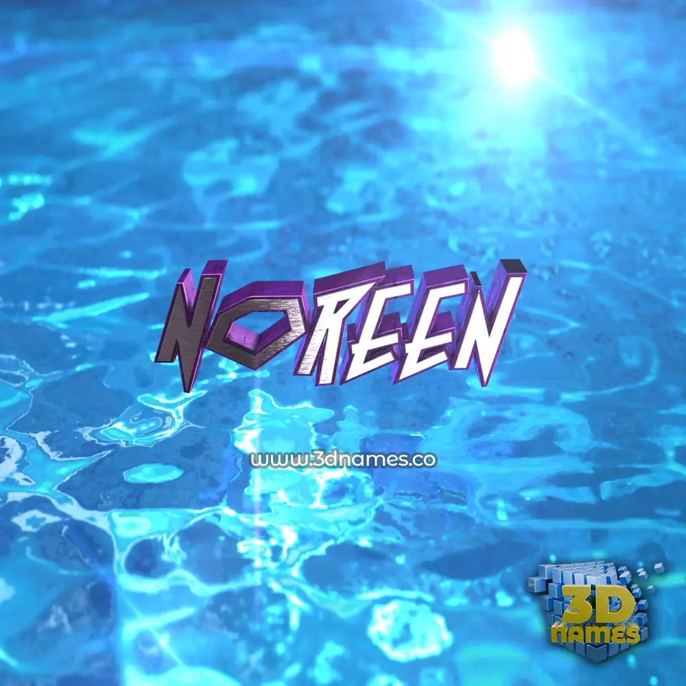 noreen in Water 2015 style - 3D name wallpaper