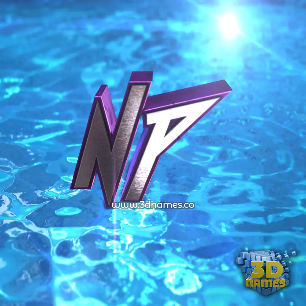 np in Water 2015 style - 3D name wallpaper