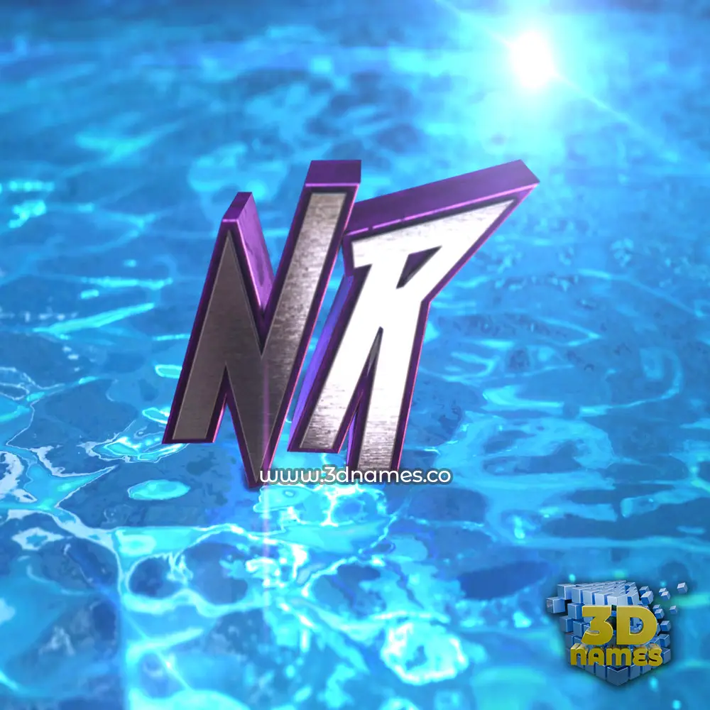 nr in Water 2015 style - 3D name wallpaper