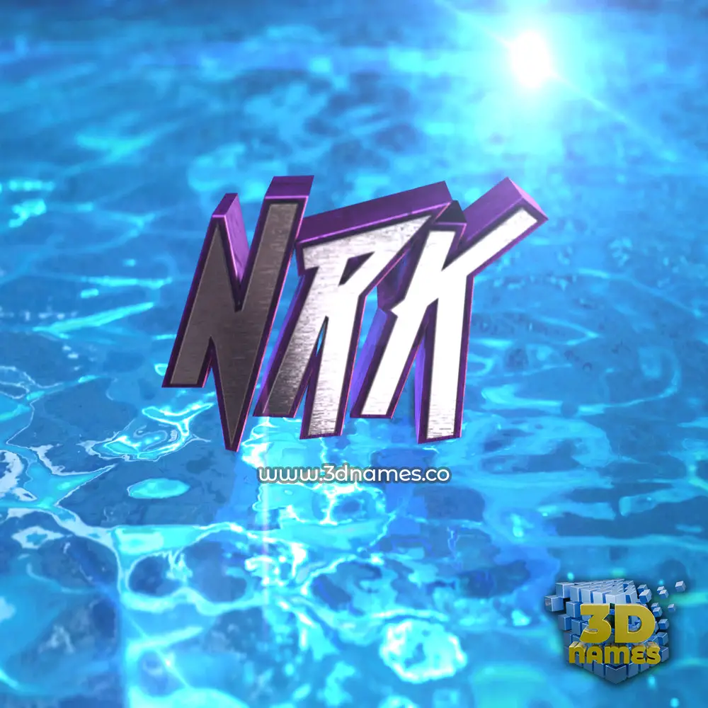 nrk in Water 2015 style - 3D name wallpaper