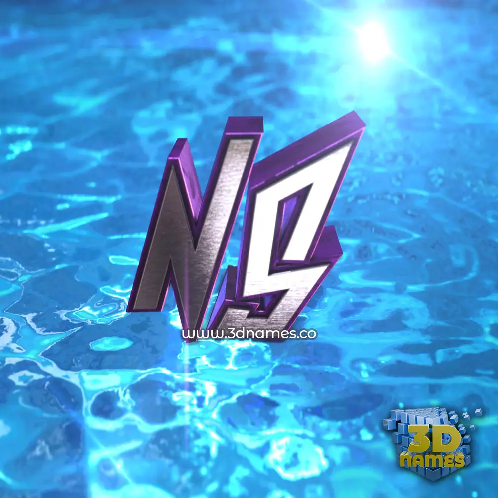 ns in Water 2015 style - 3D name wallpaper