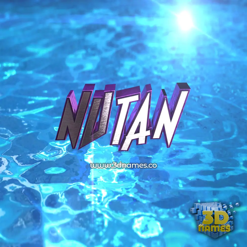 nutan in Water 2015 style - 3D name wallpaper